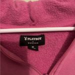 Playboy Women's  Pink Inside Fleece Sweatshirt Hoodie oversized Medium Large XL Photo 1