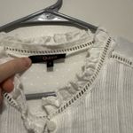 Quince  White Organic Textured Cotton Peasant Blouse Size Small Photo 2