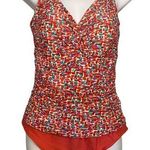 Sweet Escape Size 12 Swimsuit One Piece Full Coverage Coral Ruched Sides Padded Pink Photo 0