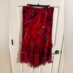Phool Vintage 2 Piece Maxi Skirt Top Bohemian Ruffle Lined Red Purple Black XL Photo 5