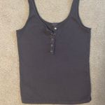 John Galt Brandy Melville Gray Button Tank Photo 0