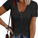 Forever 21 Black waffle tee Photo 0