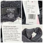 AQUA  Metallic Faux Wrap Mini Cocktail and Party Dress Size 0 Black / Silver Photo 1