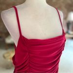 Club L London Red Ruched Bodycon Midi Dress NWT 16 Photo 12