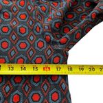 ZARA  Blue & Red Shirt Women Top Size Medium | 60-2 Photo 3