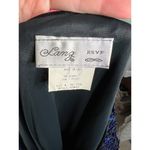 formal dress sequins v neck short sleeve swing skirt Blue Size M Photo 6