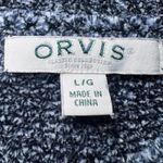 Orvis V Neck Chenille Knit Sweater Womens Large Grey Pullover Winter Cozy Warm Photo 3