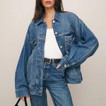 Reformation NEW Mccoy Oversized Denim Pocket Button Up Shasta Jean Jacket Size M Photo 2
