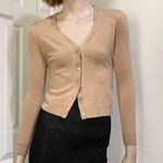 Brooks Brothers “346” Tan 100% Merino Wool Cardigan Sweater Size XS Photo 3
