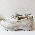 Boden Natural Chunky sole leather deck shoes NWT Size 10.5 Photo 3