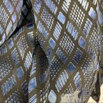 Alfani  Silk Shimmer Blue Black Midi Skirt Size 8 Photo 5