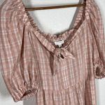Topshop Plaid Check Tie Front Romper Playsuit Size 10 Pink White Photo 3