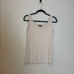 Misook  | Classic Knit V-Neck Tank in Cream Size Medium Quiet Luxury Staple Piece Photo 1