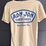 Comfort Colors RON JON Surfboards Pale Yellow Graphic Tee Beach Unisex Adult Sz S GUC Photo 0