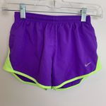 Nike  Dri-Fit Purple & Yellow Athletic Shorts Photo 0