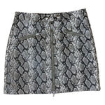 BLANK NYC  Snakeskin Faux Leather Mini Skirt Zip Front Edgy‎ Streetwear 26 Photo 0
