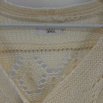 TALULAH  Cream Open-Knit Women's  cropped cardigan L slouchy oversized sleeves Photo 2