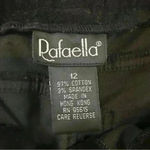 Rafaella  Velvet Trouser Dress Pants Womens 12 Black Chino Mid‎ Rise Casual Photo 10