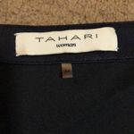 Tahari  plus size blouse size 2X polyester. Blue navy satin look‎ and feel Photo 2