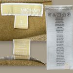 Michael Kors Gold Metallic Dolman Knit Top Blouse Women’s Small Sparkle Photo 6