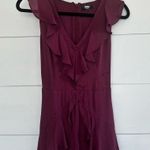 Parker  Black Rosie Silk Maxi Ruffle Maroon Dress Photo 3