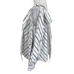 Milly  Nina Top in White One Shoulder Stripes White Blouse Women’s Size 8 New NWT Photo 4