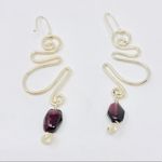 Amethyst Sterling earrings with stones, 4.9g Photo 3