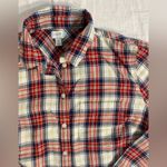 J.Crew  Red and White Button Down Shirt: Women’s Medium Photo 4