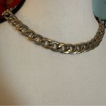 Source Unknown Chunky Curb Link Chain Gold & Silver Tone Necklace Vintage Estate Unisex Choker Photo 1