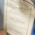 BB Dakota  One Shoulder Dress Tencel Chambray Blue Medium Ruffle LIGHT STAIN Photo 5