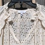 Reiss  Flora Broderie Scalloped Sleeves Ivory Cream Top Blouse 4 Photo 5