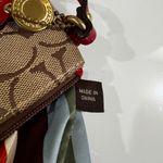 Coach Vintage Y2K Signature Red & Khaki Jacquard Small Wristlet Style 41637 Photo 5