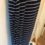 Athleta MT Ember Blue White Striped Midi Racerback Dress M Ruched Sides Stretch Photo 6