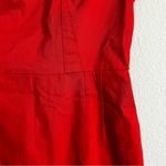 Bally Orange/Leather Trim Mid Length Dress. Size 6 Photo 5