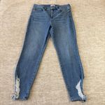 Sofia Vergara‎ Jeans Size 12 Hi Rise Skinny Ankle Jeans Raw Hem 30x27 Stretch Blue Photo 1