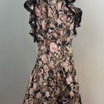 ST. ROCHE Belladonna Floral Hatfield Mini Dress Size 2 $370 Organic Cotton Black Photo 7