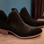 Lucky Brand Baley Black Suede Ankle Boots Sz 7.5 Photo 1