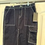 True Religion  Denim Cargo Maxi Skirt‎ Size 30 Photo 2
