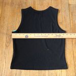 Guitar Print Sleeveless Crop Tank Y2K Ribbed Women's S Grunge Streetwear Goth Black Photo 4