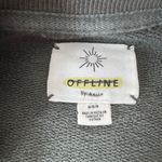 Aerie Sage, green, oversized, heavy duty crewneck Photo 2