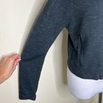 Adidas Heartracer Track Jacket SMALL Charcoal Gray Fleece Moto Zip Athleisure Photo 4