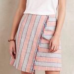 Anthropologie  Vanessa Virginia Womens Skirt Stripe Stripe Fringe Wrap 2 Photo 9
