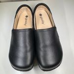 Glolily Jenny Black Leather Platform Slip Photo 2