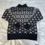 Blowfly Extreme 140/10 Crewneck Pullover Fair Isle Snowflake Sweater Vintage 90s Black Photo 6