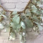 Cascading Mint Faux Glass Cascading Chain Necklace Green Photo 3