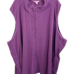 Woman Within Plus Size 6X Vest Full Zip Microfleece Deep Purple Pockets 1255 Photo 0