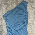 SheIn NWOT Blue Drawstring Short Dress One Shoulder Photo 3