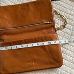 Tory Burch  brown leather logo fold over gold chain rare crossbody bag Photo 9