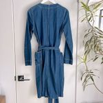 BCBGMAXAZRIA BCBG Blue Jean Denim Button Down Trench Coat Dress XS Photo 5