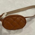 Tan and Brown Quilted Belt Bag Photo 0